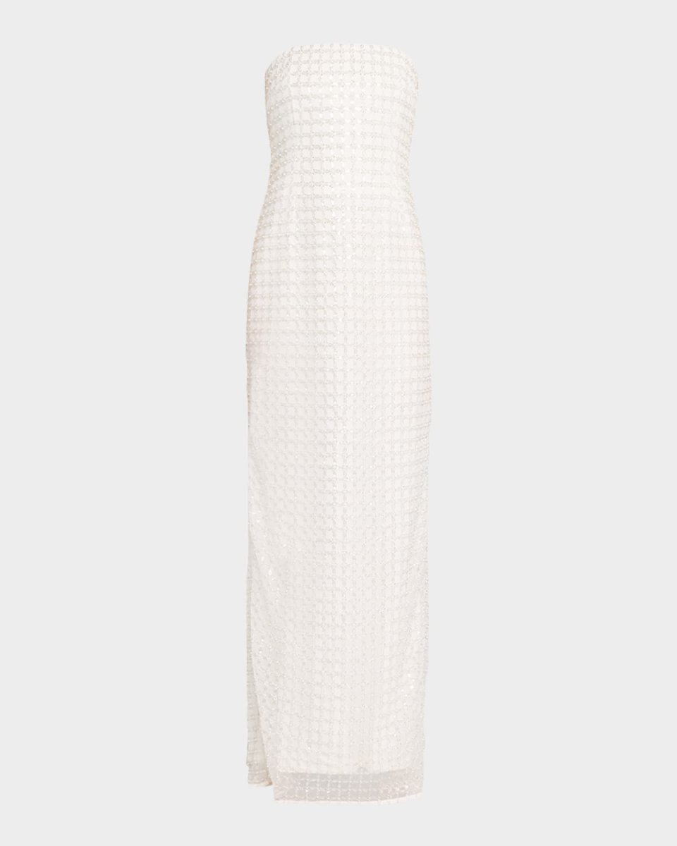 Reign Strapless Bead & Sequin Column Gown